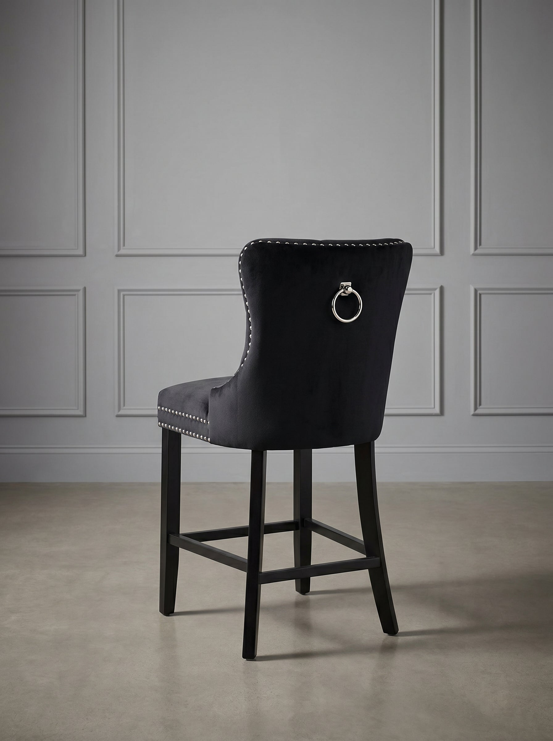 Harlow Tufted Velvet Bar Stool
