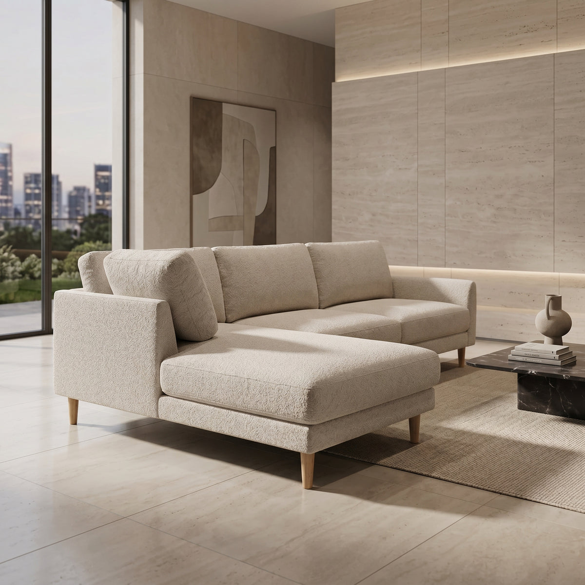 Boucle Left Hand Chaise