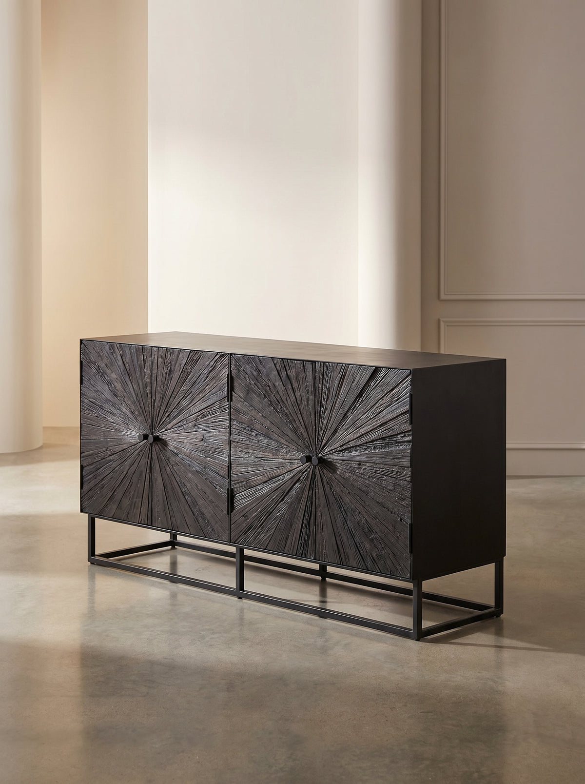 Pre-Loved James Lane  Buffet — Dark Timber & Black Metal