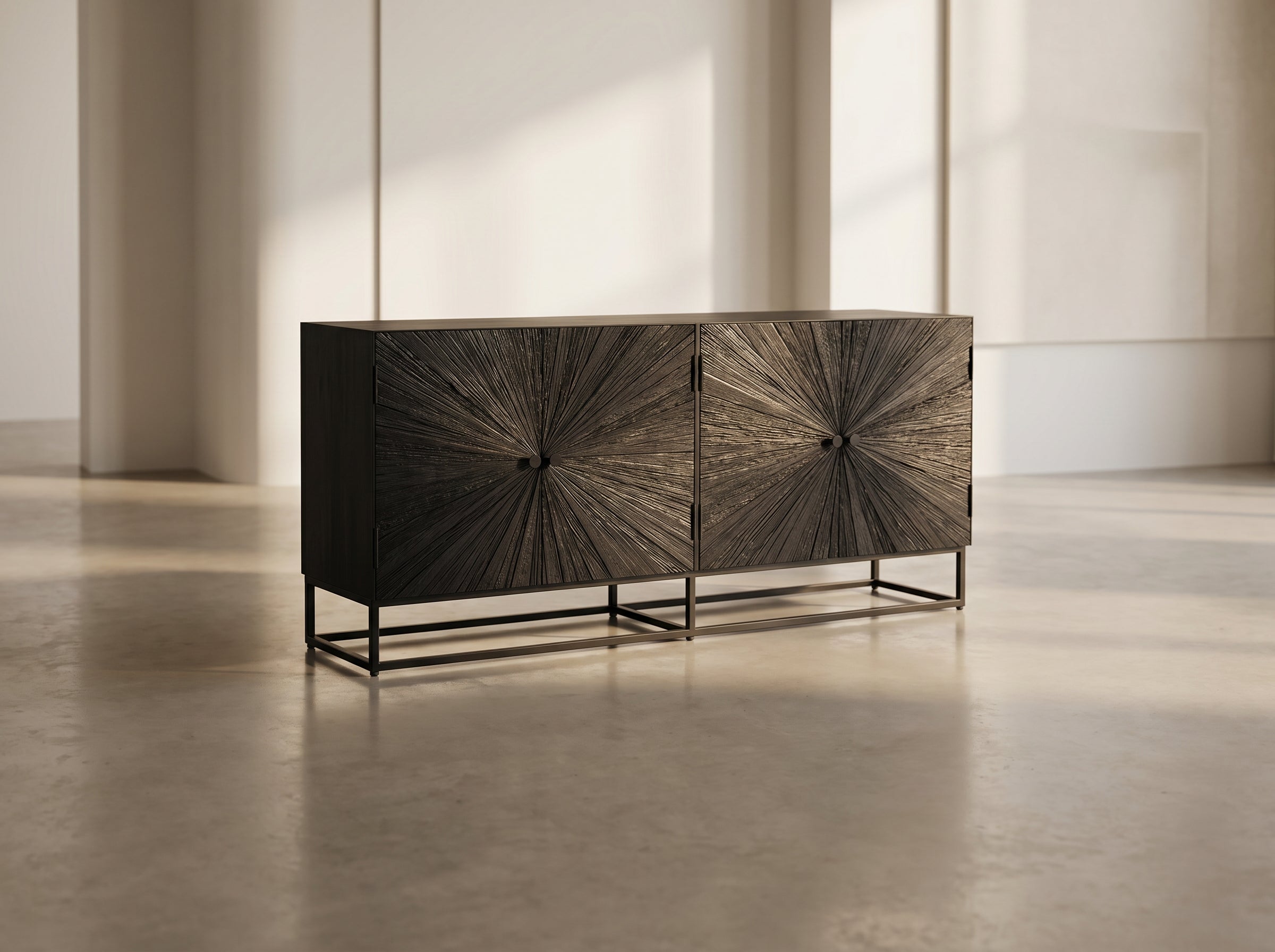 Pre-Loved James Lane  Buffet — Dark Timber & Black Metal
