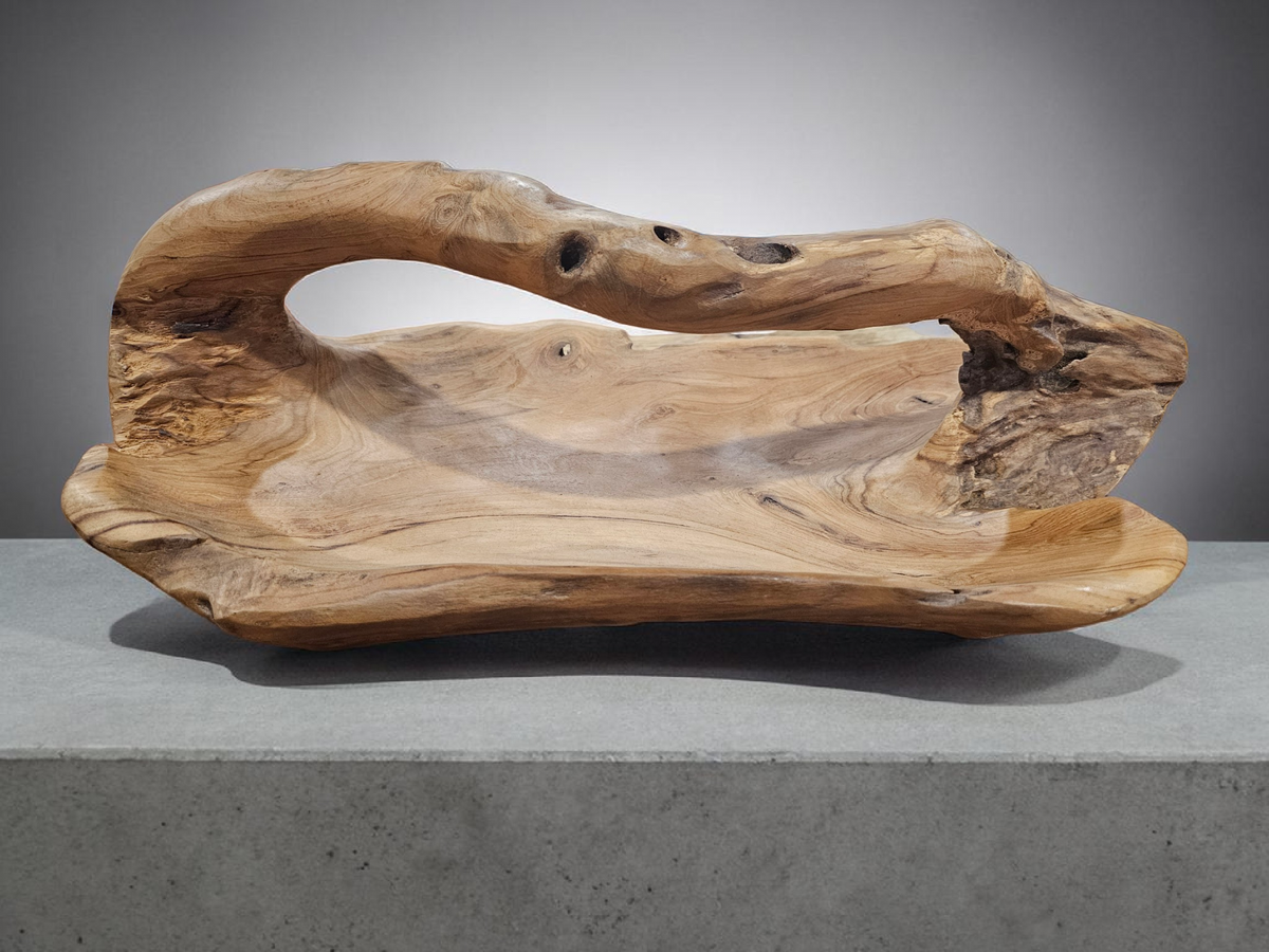 Wooden Bowl with Handle