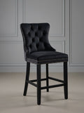 Harlow Tufted Velvet Bar Stool